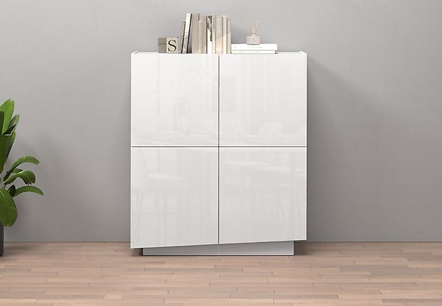 INOSIGN Highboard »VELA, Highboard, Höhe 120 cm,Design mit schrägen Türen« günstig online kaufen