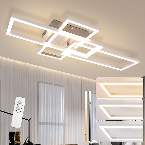 ZMH LED Deckenleuchte Wohnzimmer Schwarz 2/3 günstig online kaufen