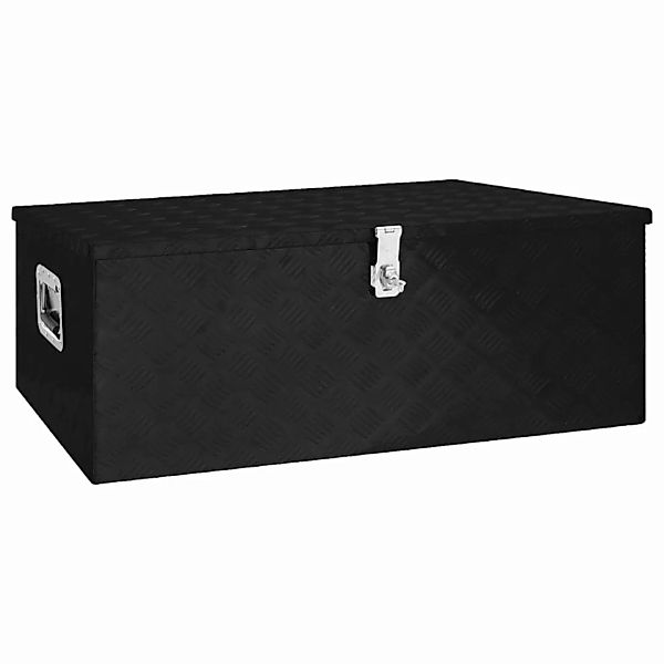 Vidaxl Aufbewahrungsbox Schwarz 100x55x37 Cm Aluminium günstig online kaufen