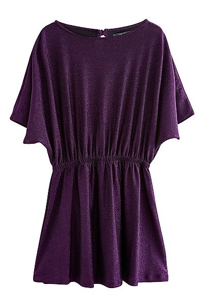 Next Jerseykleid Glitzer-Minikleid mit Flatterärmeln (1-tlg) günstig online kaufen