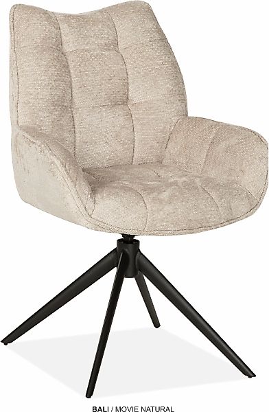 OMG Design Esszimmerstuhl "Bali" (Set) 2 Stk. Stoff Drehstuhl mit auto-retu günstig online kaufen