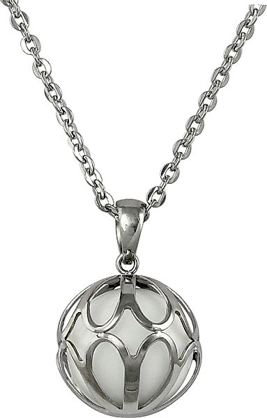 Amello Edelstahlkette Amello Kugel Ornament Halskette günstig online kaufen