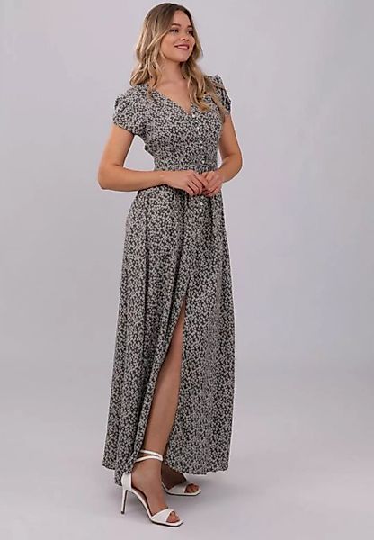 YC Fashion & Style Sommerkleid "Blumiges Viskose Maxikleid mit Seitenschlit günstig online kaufen