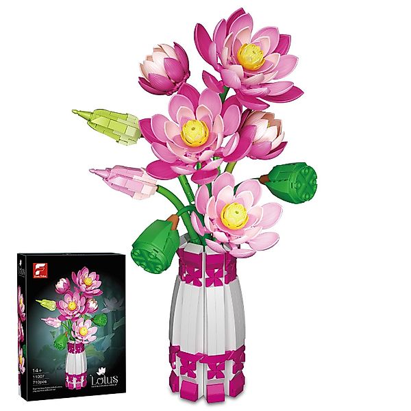 Esun Lotusblumen Botanisches Bauset mit Vase günstig online kaufen