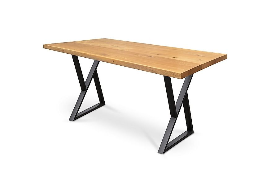 holz4home® Esstisch Massivholztisch aus Eiche I Küchentisch aus Echtholz, K günstig online kaufen