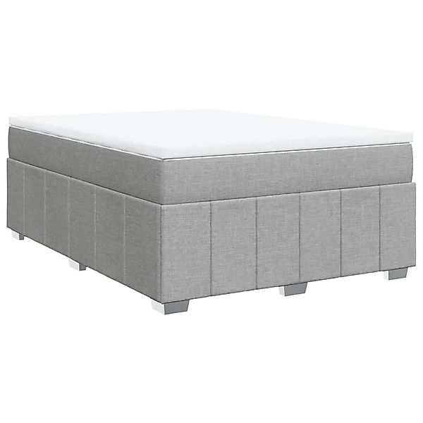vidaXL Boxspringbett mit Matratze Hellgrau 140x200 cm Stoff 3285477 günstig online kaufen