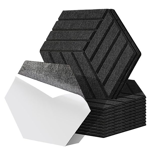 Clanmacy Akustikplatte 12 stuks Akustikplatten Hexagonal günstig online kaufen