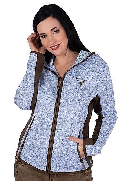 orbis Outdoorbluse Strickfleecejacke Damen - SALVINA - dunkelrot, eisblau günstig online kaufen