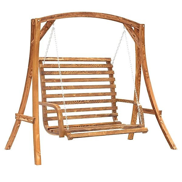 vidaXL Hollywoodschaukel Massivholz Fichte mit Teak-Finish 3200616 günstig online kaufen