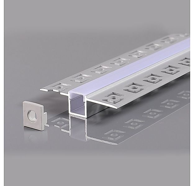 ENERGMiX LED-Stripe-Profil 2 M Alu Profile Alu Schiene Profil mit Milchglas günstig online kaufen
