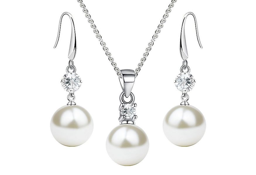 LÖB Ohrring und Ketten Set 925 Silber versilbert Halskette Ohrringe Hängend günstig online kaufen