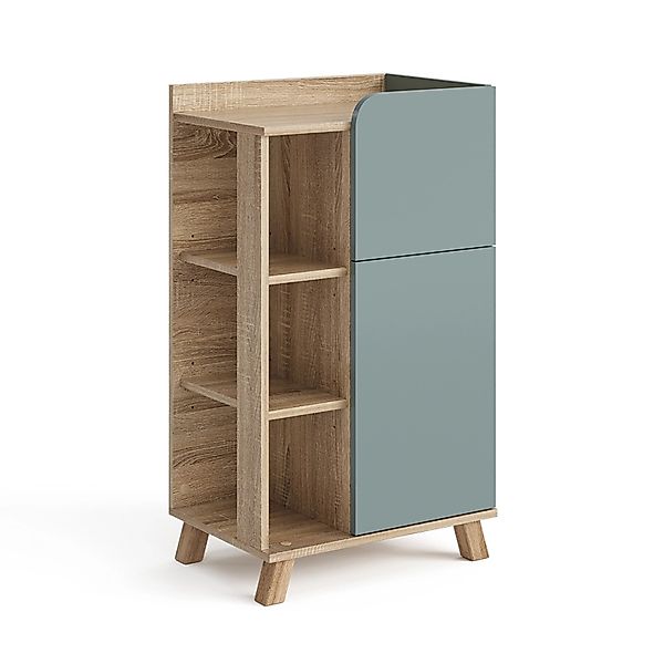 Vicco Unterschrank Karen Sonoma/Blau-Grau 50 x 90 cm mit Tür und Schublade günstig online kaufen