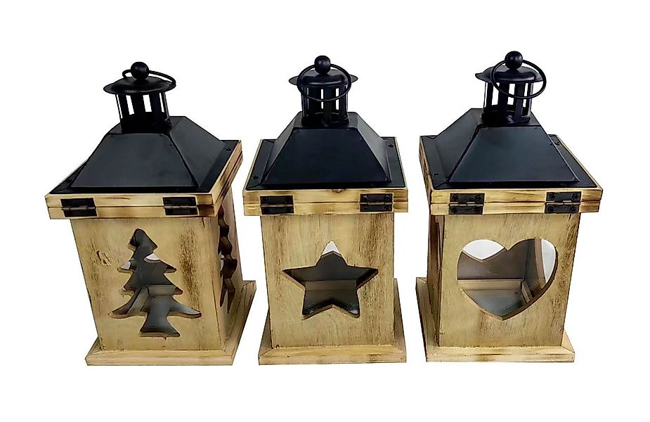 Trend Line Laterne TrendLine Laterne Holz-Metall 24 x 12 cm günstig online kaufen