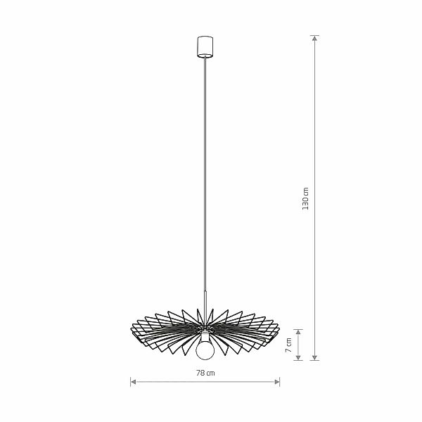 Pendelleuchte Umbrella in flacher Form, gold günstig online kaufen