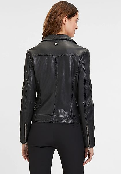Mauritius Lederjacke "GWShanila" mit Reißverschluss, Ziernieten günstig online kaufen