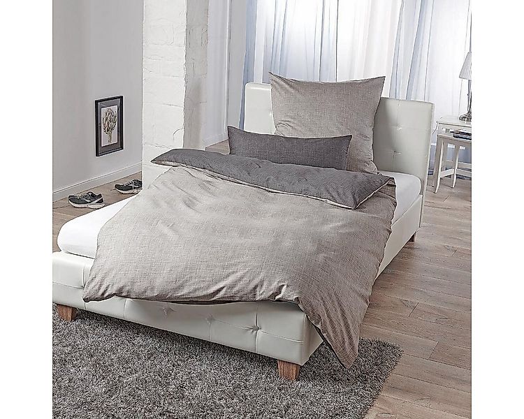 TRAUMSCHLAF Bettwäsche Texture, Mako Satin, 2 teilig, Mako-Satin mit sehr f günstig online kaufen