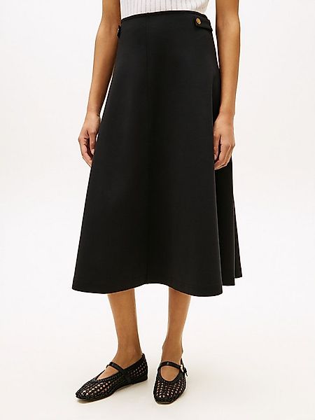 Tommy Hilfiger A-Linien-Rock GOLD BUTTON MIDI SKIRT mit Zierknöpfen günstig online kaufen