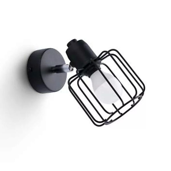 Wandlampe Schwarz schwenkbar klein Retro E14 günstig online kaufen