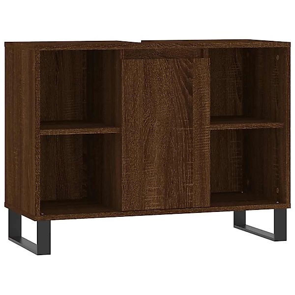 vidaXL Badschrank Braun Eichen-Optik 80x33x60 cm Holzwerkstoff 831643 günstig online kaufen