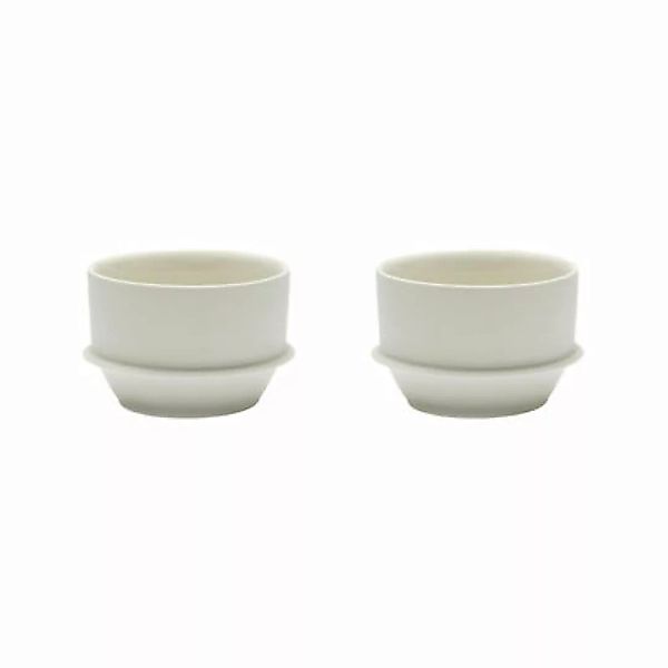 Kaffeetasse Dune keramik weiß / By Kelly Wearstler - 2er-Set - Ø 9 x H 6 cm günstig online kaufen