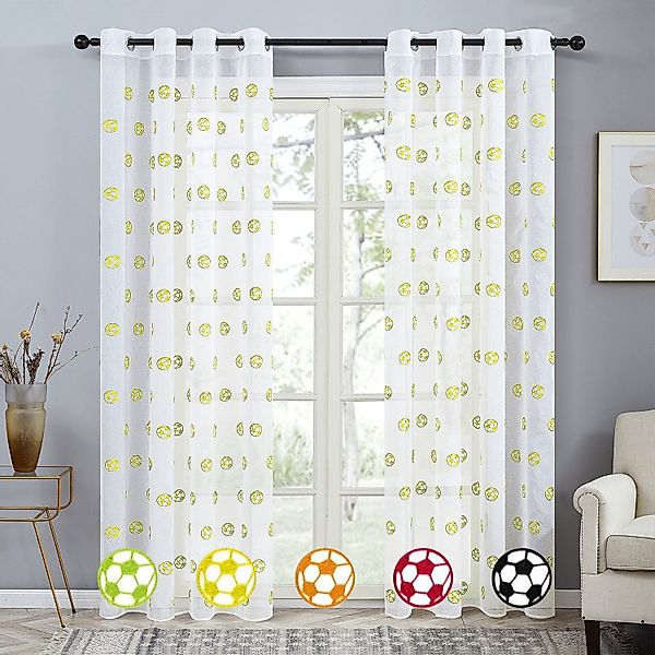 BYSURE Gardine (2 St), Ösen, halbtransparent, günstig online kaufen