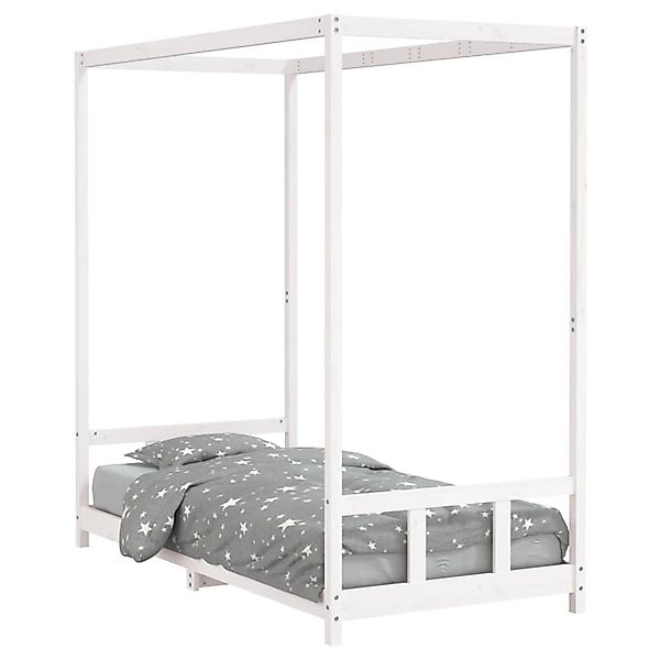 vidaXL Kinderbett Weiß 90x190 cm Massivholz Kiefer 834517 günstig online kaufen