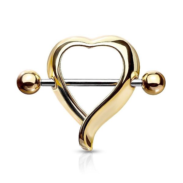 viva-adorno Brustwarzenpiercing Brustpiercing Herz Nippelpiercing Barbell günstig online kaufen