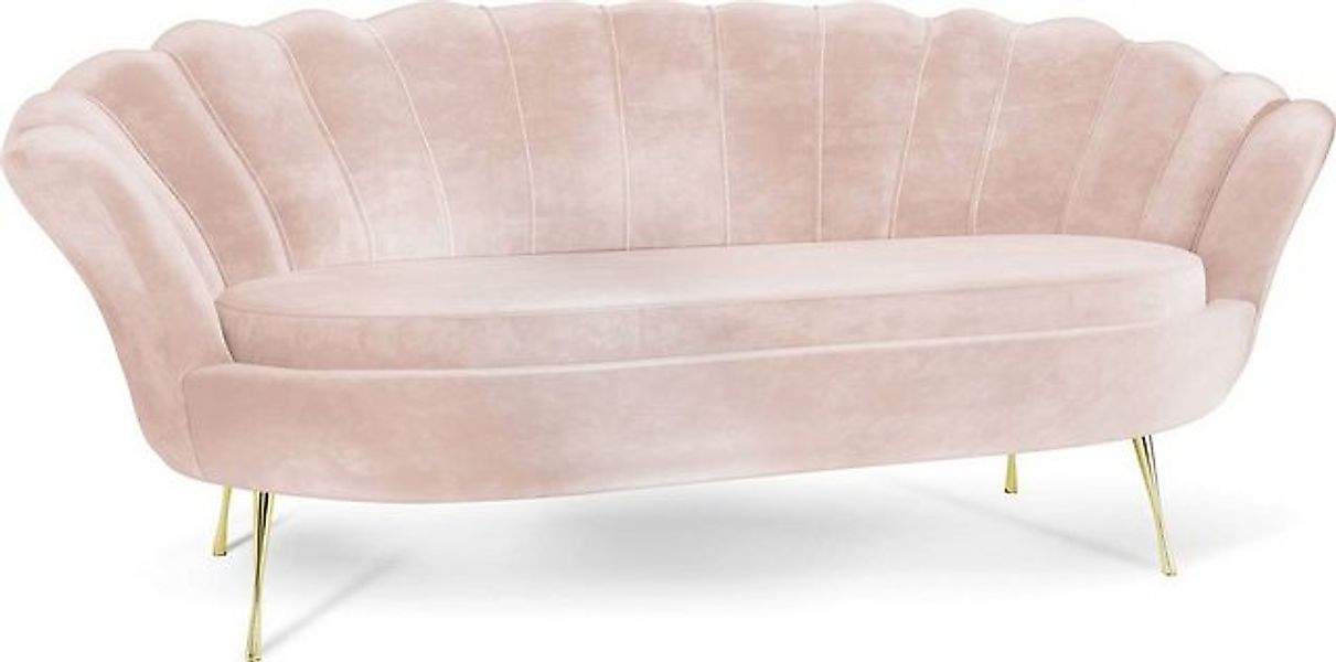 WFL GROUP Sofa Muschel, Samt 3-Sitzer günstig online kaufen