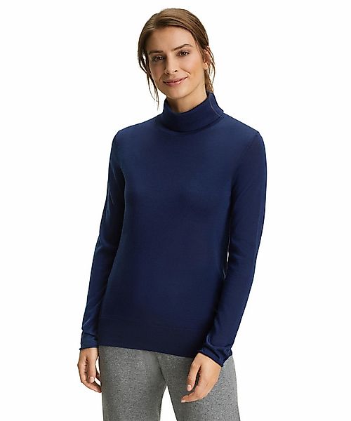 FALKE Damen Pullover Rollkragen, XL, Blau, Uni, Wolle, 64156-643705 günstig online kaufen