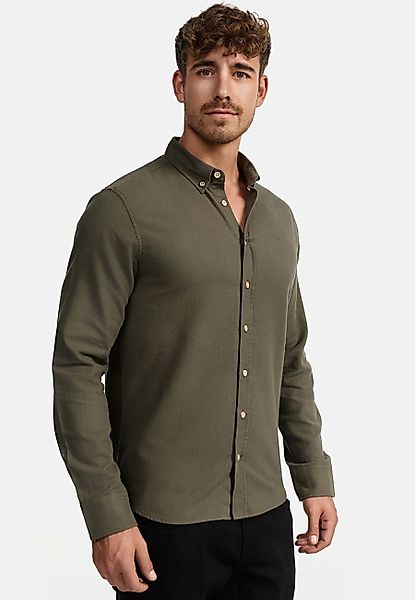 Indicode Langarmhemd Riverside Langarmhemd mit Button-Down-Kragen günstig online kaufen