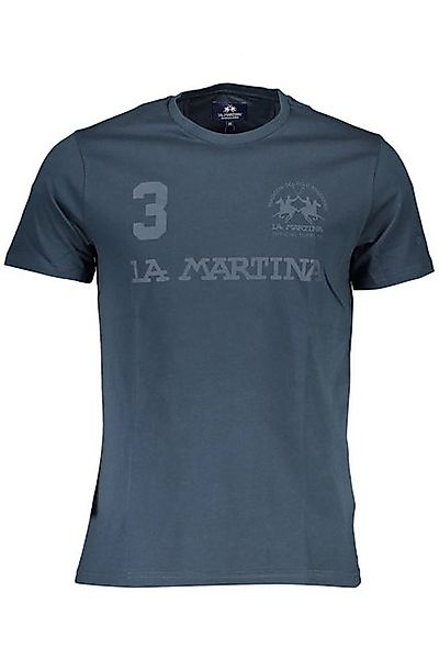 La Martina T-Shirt Herren T-Shirt Blau - Kurzarm, Rundhals, Stylischer günstig online kaufen