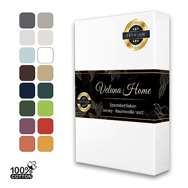 Veluna Home Spannbettlaken Premium Jersey Bettlaken, günstig online kaufen