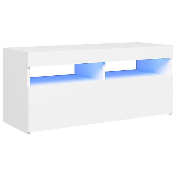vidaXL TV-Schrank TV-Board mit LED-Leuchten Weiß günstig online kaufen