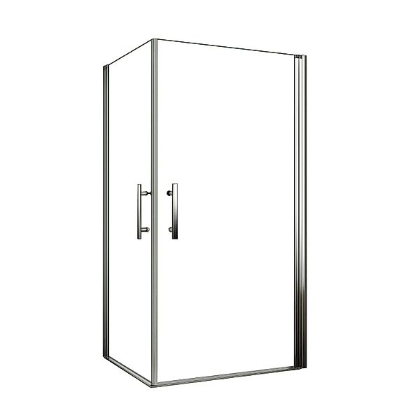 AICA Duschtür 90x70x180cm Duschkabine 6mm ESG NANO Glas Eckeinstieg Pendelt günstig online kaufen