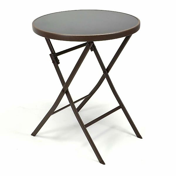 VCM Gartentisch "Bistro Tisch mit Glasplatte, klappbar" günstig online kaufen