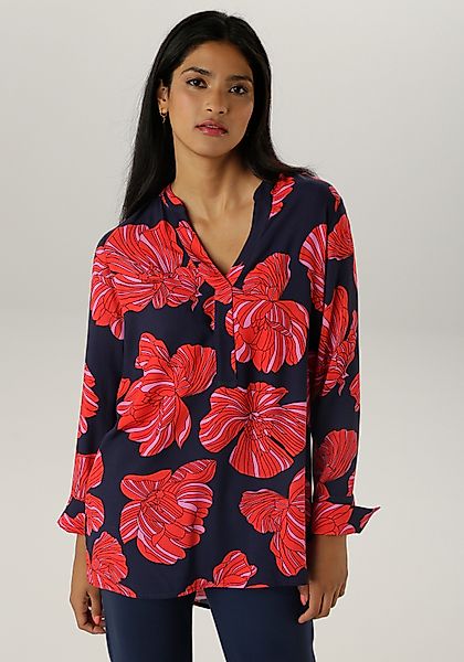 Aniston SELECTED Longbluse, mit ausgefallenen Blütendruck günstig online kaufen