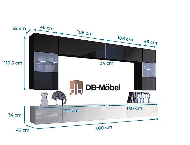 DB-Möbel Media-Board Mediawand SET LIBRE DOMINGO günstig online kaufen