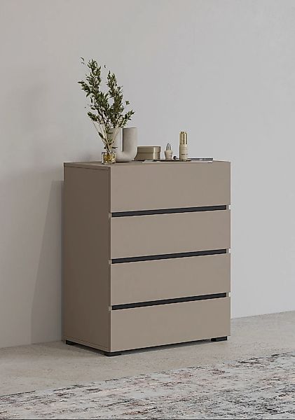 INOSIGN Kommode "Cross,Breite 60 cm, moderne grifflose Sideboard,4 Schubkäs günstig online kaufen