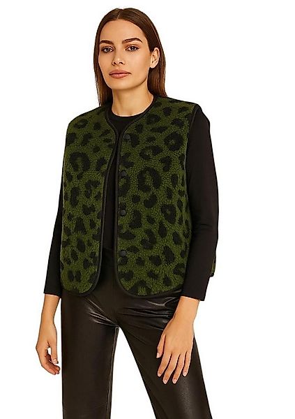 Worldclassca Fellimitatweste Worldclassca Teddy Weste Warm Kuschelig Leopar günstig online kaufen