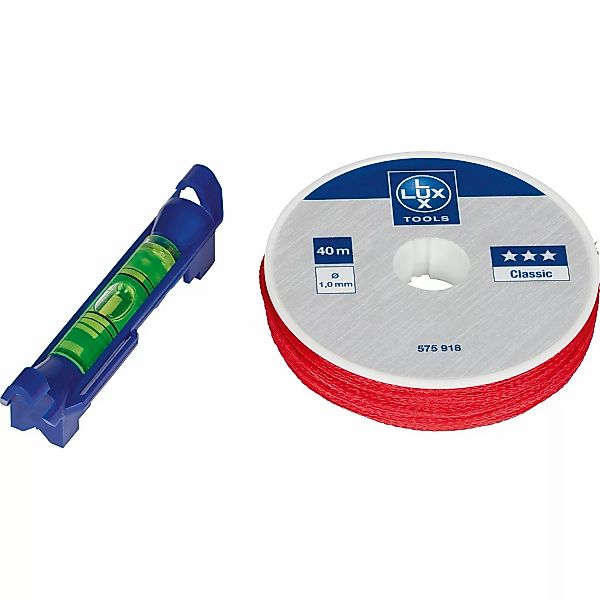 LUX-TOOLS Wasserwaage mit Maurerschnur 40 m x Ø 1 mm günstig online kaufen