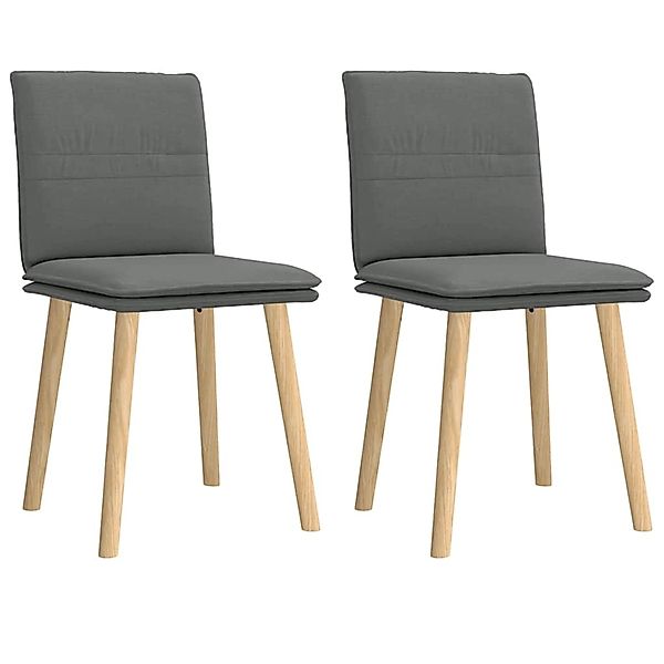 vidaXL Esszimmerstühle 2 Stk Dunkelgrau Stoff 4101256 günstig online kaufen