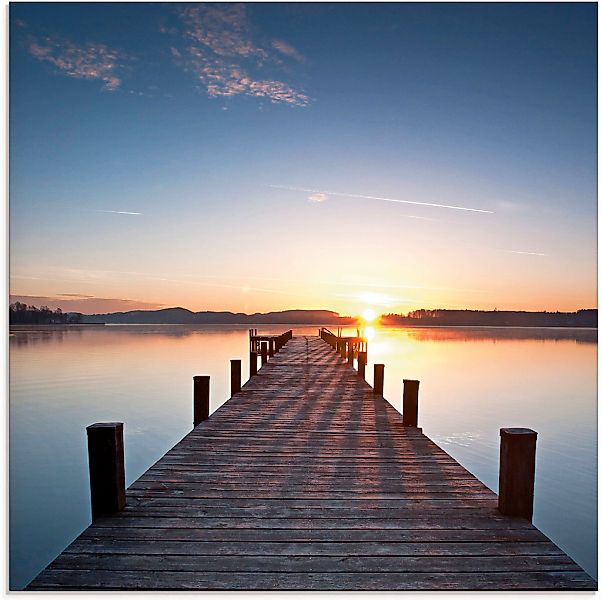 Artland Glasbild "Sonnenstrahlen - Sonnenuntergang" Gewässer 1 Stk. tlg. in günstig online kaufen