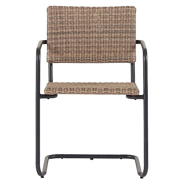 ebuy24 Camille Gartenstuhl Polyrattan Schwarz Natur günstig online kaufen