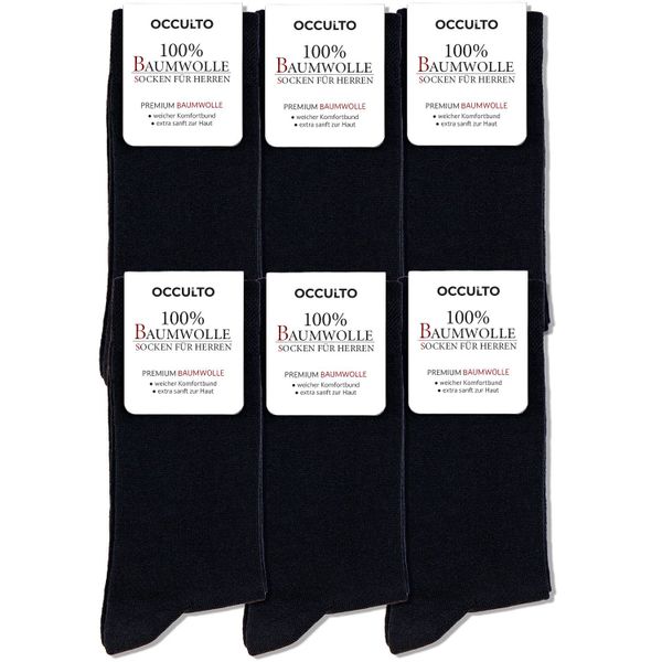 OCCULTO Businesssocken Herren 100% Baumwollsocken 6er günstig online kaufen