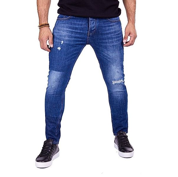 Denim Distriqt Skinny-fit-Jeans Herren SLIM FIT Jeans im Used-Look mit Stre günstig online kaufen
