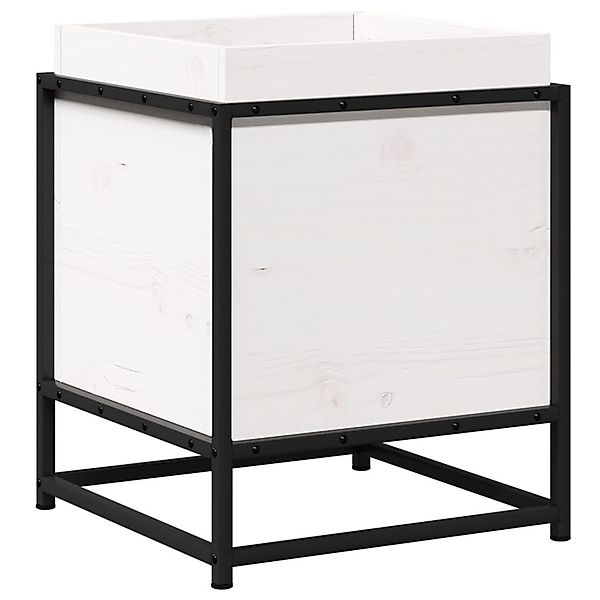 vidaXL Blumentopf Pflanzkübel Weiß 40x40x50 cm günstig online kaufen