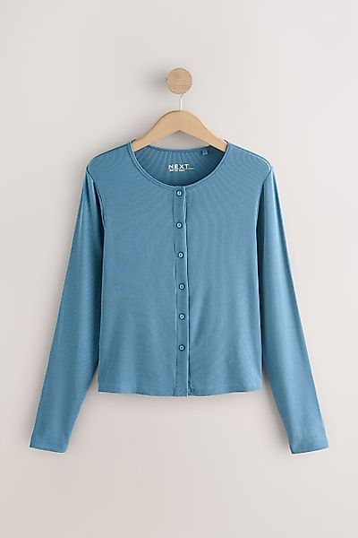 Next Strickjacke Gerippte geknöpfte Strickjacke mit günstig online kaufen