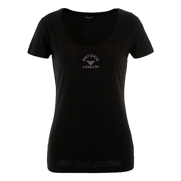 Emporio Armani T-Shirt S/S U-Neck mit funkelndem Logo und Markenschriftzug günstig online kaufen