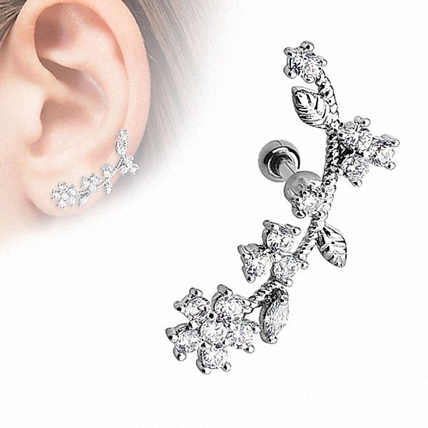 Taffstyle Piercing-Set Tragus Helix Cartilage Kristall günstig online kaufen