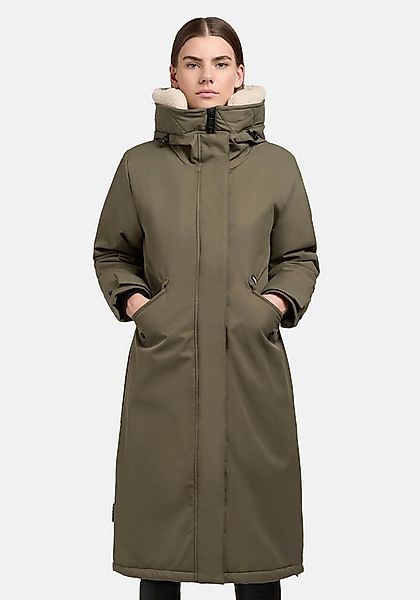 khujo Wintermantel Agneta-YM Langer Damen Mantel mit weichem Teddyfleece an günstig online kaufen